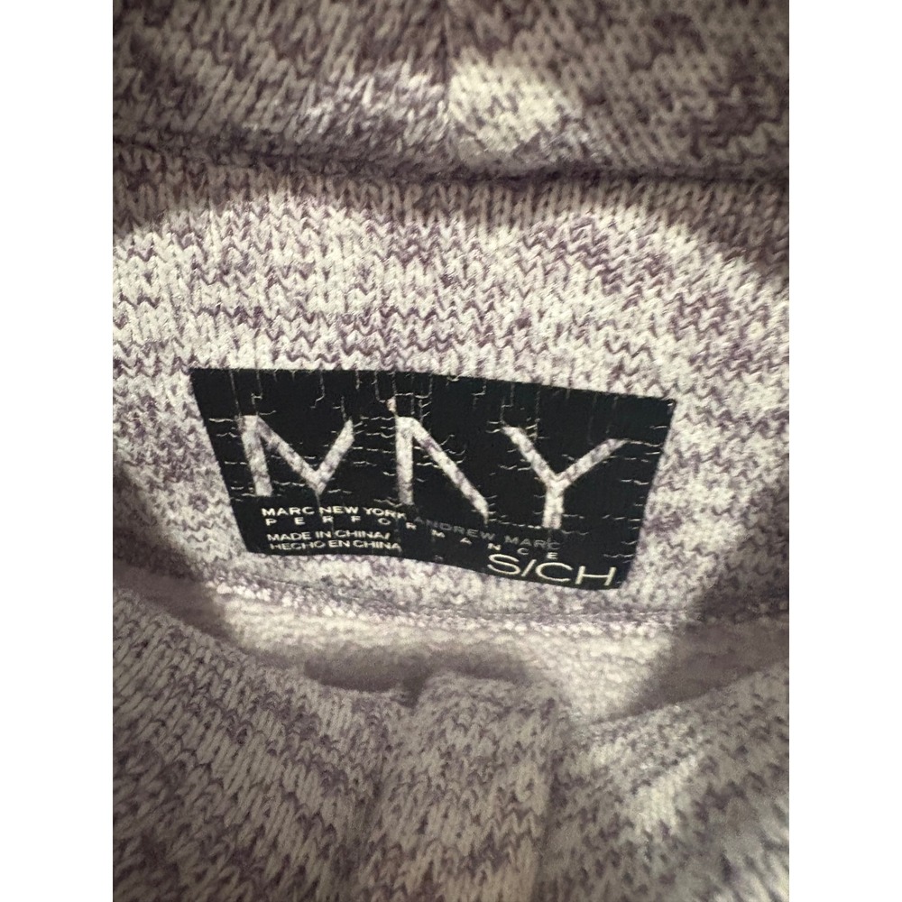 Mny Marc New York Women's Small Heathered Purple Full Zip Mock Neck Jacket - Picture 4 of 6